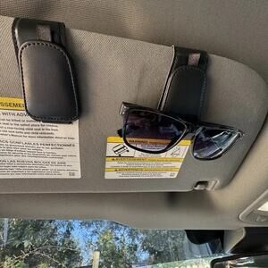 2Pcs Sunglass Holder for Car, Suede Cloth Magnetic Sung